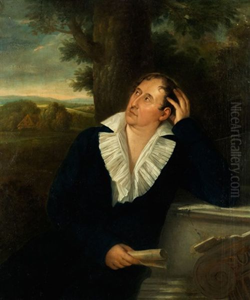 Portrait Eines Herren In Landschaft - view 1