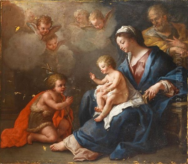 The Holy Family With The Infant Saint John The Baptist And Attendant Putti - view 1