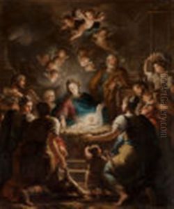 The Adoration Of The Shepherds by Paolo de Matteis
