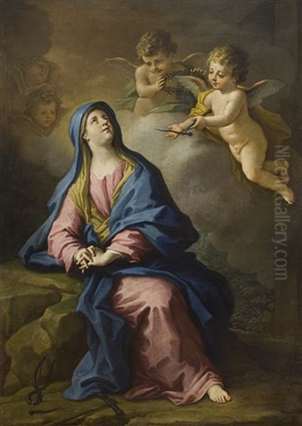 Vergine Addolorata Con I Simboli Della Passione - view 1