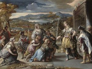 The Family Of Darius Before Alexander by Paolo de Matteis