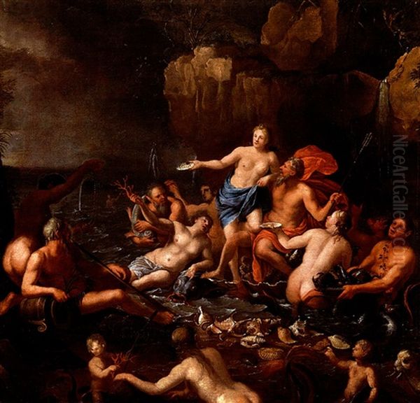 Neptune Et Amphitrite En Leur Royaume Marin - view 1