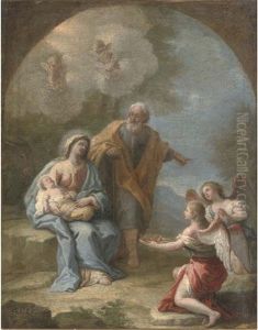 The Rest On The Flight Into Egypt by Paolo de Matteis