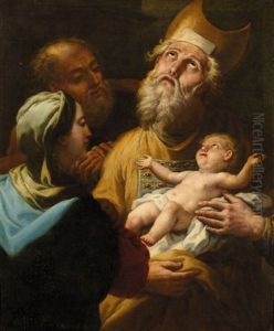 The Holy Family With Saint Simeon