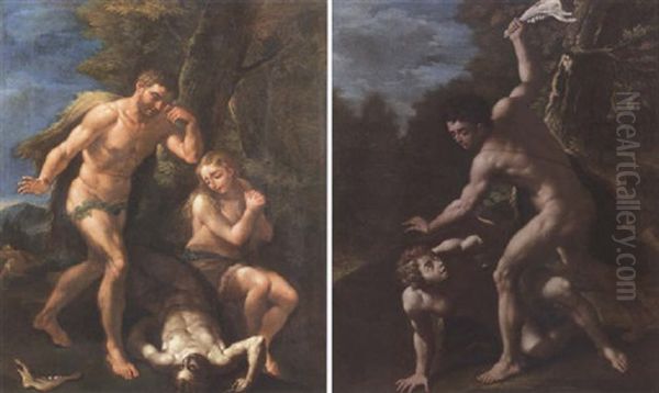 Adam And Eve Crying Over The Dead Body Of Abel - view 1