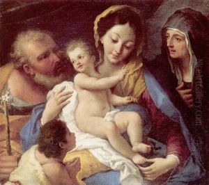 The Holy Family With The Infant Saint John The Baptist And Saint Anne by Paolo de Matteis