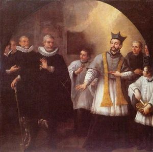 San Francisco De Javier Exorciza A Un Caballero by Paolo de Matteis
