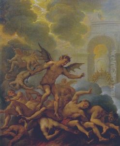 Scena Infernale Con Demoni by Paolo de Matteis
