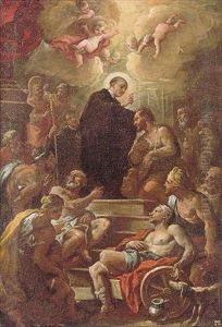 St. Ignatius Of Loyola Healing The Sick by Paolo de Matteis