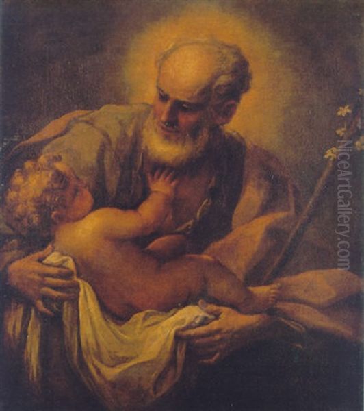 St. Joseph Holding The Infant Christ - view 1