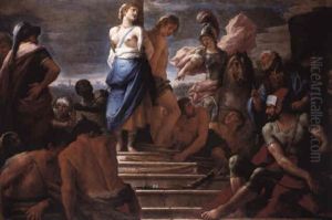 Clorinda Rescuing Olindo And Sophronia by Paolo de Matteis