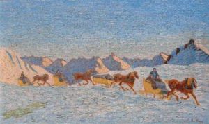 Schlittenfahrt Im Hochgebirge by Peter Robert Berri