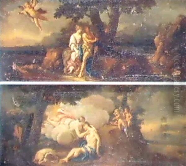 Due Paesaggi Con Figure Mitologiche - view 1
