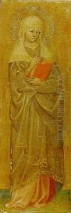 Female Saint Holding A Book by Michele Di Matteo Da Bologna