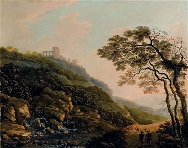 Paesaggio Collinare Con Pellegrini - view 1
