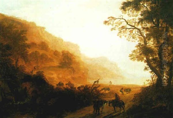 A Wooded Coastal Landscape With Travellers - view 1