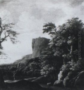 A Moonlit Hilly Landscape