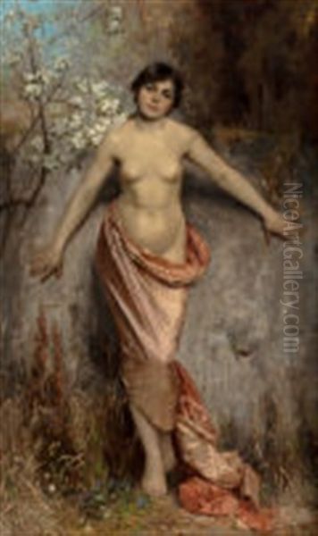 Nude Draped In Pink - view 1