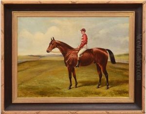 Major Brown's Racehorse, The Primate, With Jockey Up