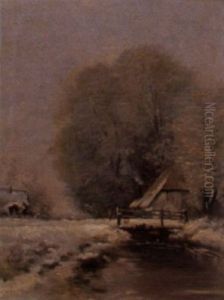 Verschneite Winterlandschaft by Gerarda Henriette Matthyssen