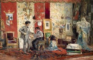 Estudio Del Pintor En Roma by Virgilio Mattoni de la Fuente