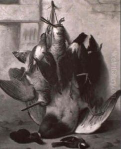 Nature Morte - Nallard, Snipe And Other Game Birds by Virgilio Mattoni de la Fuente
