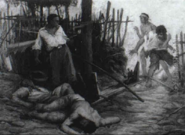 Fight Scene In A Ramshackle Building - view 1