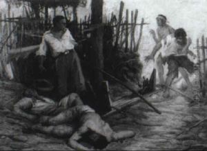 Fight Scene In A Ramshackle Building
