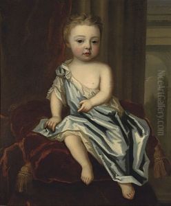 Portrait Of A Young Child by James Francis Maubert