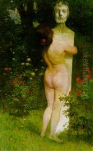Der Traum. Dame Im Park