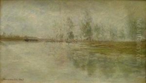 Bord De Riviere A La Peniche, 1887 by Maxime Maufra