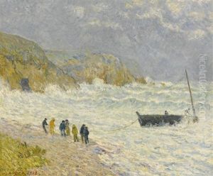 Bateau A La Cote, Morgat, Novembre 1902 by Maxime Maufra