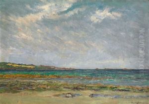 Plage De Saint Jean Du Doigt A Maree Basse by Maxime Maufra
