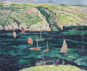 Bateaux A Port-goulphar, Belle-ile En Mer by Maxime Maufra