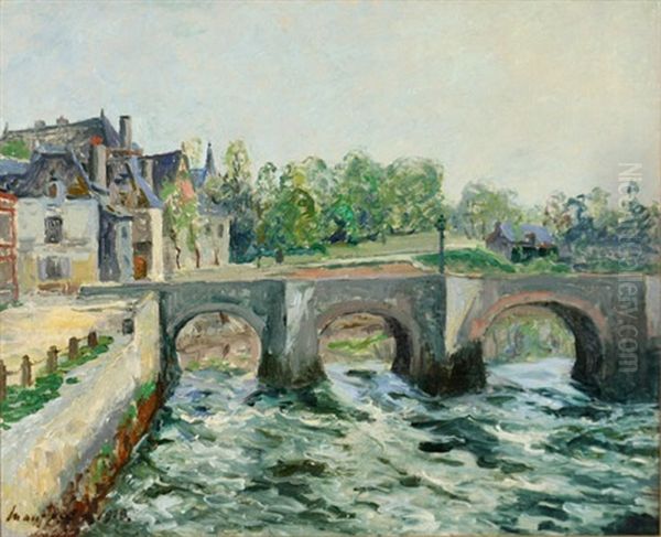 Le Pont Saint-goustan A Auray; Morbihan - view 1