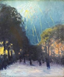 14 Juillet 1893, Feu D'artifice Devant Le Bateau-lavoir