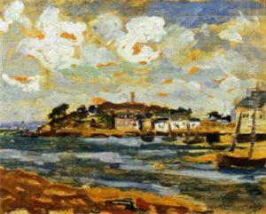Sudliche Kustenlandschaft Mit Hausern by Maxime Maufra