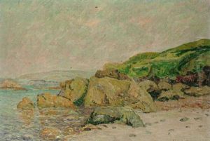 Derniers Rayons, Plage De Beg-ar-fry, Saint-jean Du Doigt by Maxime Maufra
