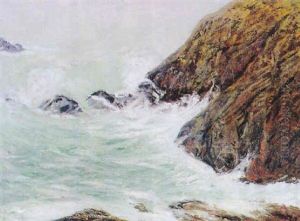 Effet De Vague Sur La Pointe Rocheuse En Bretagne Effet De Vague Sur La Pointe Rocheuse En Bretagne