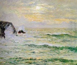 Coucher De Soleil, Cote Sauvage De Belle-ile-sur-mer by Maxime Maufra