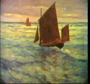 Bateaux De Peche, Pleine Mer by Maxime Maufra