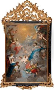 Die Heilige Dreifaltigkeit Mit Madonna Und Heiligen