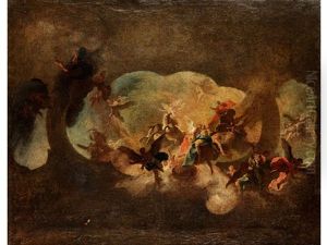 Triumphwagen In Wolken by Franz Anton Maulbertsch
