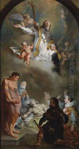 Der Heilige Johann Nepomuk Als Fursprecher Der Armen Und Kranken by Franz Anton Maulbertsch