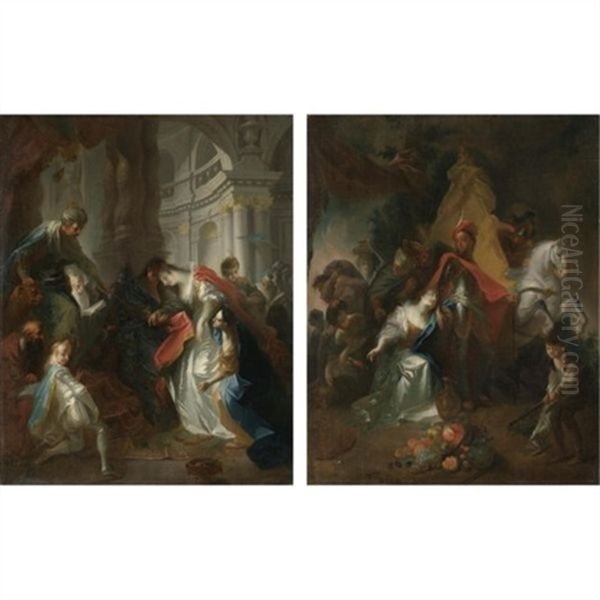 Esther Before Ahasuerus (+ David And Abigail; Pair) - view 1