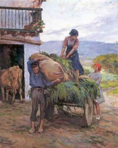 La Recogida De La Mies by Francisco Maura Y Montaner