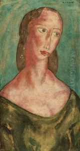 Head Of A Woman And Nude (double-sided) by Alfred Henry Maurer