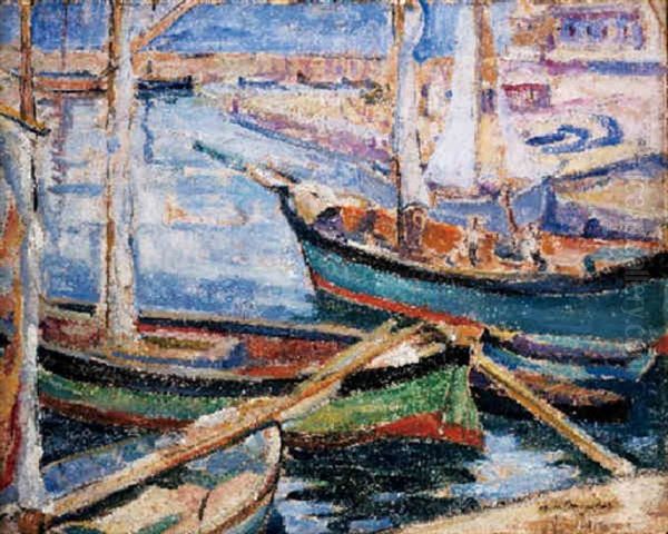 Sailboats In Port - view 1