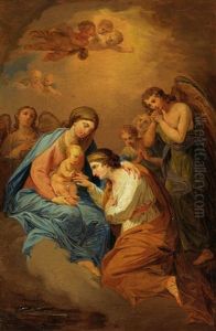 The Mystic Marriage Of Saint Catherine by Hubert Maurer