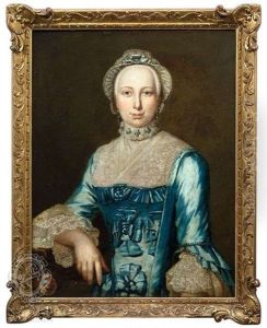Bildnis Einer Adeligen Dame En Face by Jakob Maurer